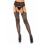 Garterb Lace Scroll Tights. Stockings