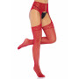 Collant Lace Up Garterbelt Stockings red