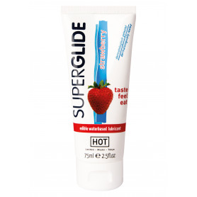 Edibles Superglide Lube edible intimate lubricant 75ml strawberry
