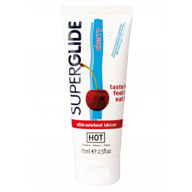 Edibles Superglide Lube edible lubricant 75ml cherry