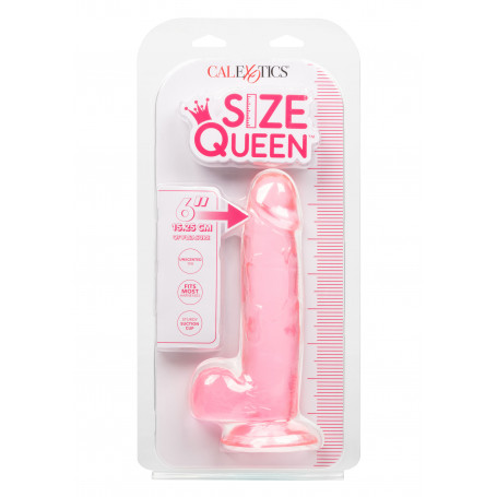 Do it with suction cup and testicles realistic dildo Queen Size Dong 6 Inch