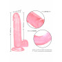 Fallo con ventosa e testicoli dildo realistico Queen Size Dong 6 Inch