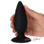 Smooth silicone anal phallus with Rocco anal plug large suction cup