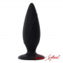 Smooth silicone anal phallus with Rocco anal plug large suction cup