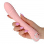 Vaginal vibrator stimulator for G-spot phallus pink pink silicone vibrating dildo