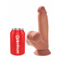 Fake Penis with Suction Cup 3D Cock Swinging Balls 7 Inch