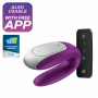 Vibratore per coppia Double Fun Purple con APP