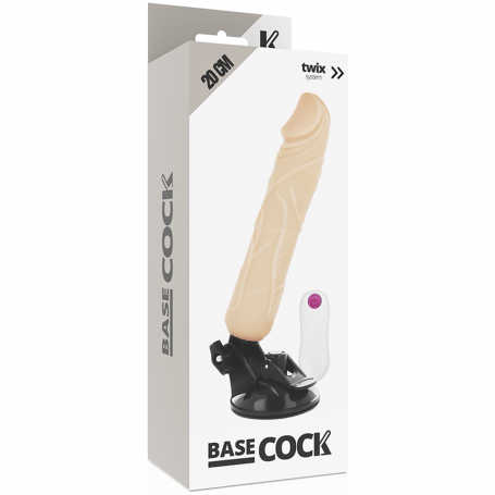 Realistic vibrator with 2 in 1 remote control Phallic sheath BaseCock