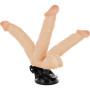 Vibrator with realistic foldable remote control BASECOCK