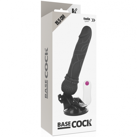 Vibrator with suction cup 2 in 1 realistic phallic sheath BASECOCK