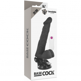 Realistic foldable vibrator with remote control suction cup basecock