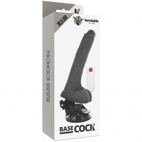 Realistic foldable vibrator with remote control basecock