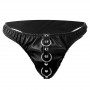Bottom with leash DARKNESS BLACK UNDERPANTS WITH LEASH