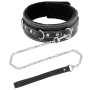 Collare con guinzaglio DARKNESS BLACK FURRY COLLAR WITH LEASH