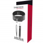 Collar with padlock leash DARK NESS LOCKING POSTURE COLLAR - BLACK