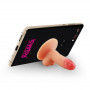 Mini Phallus with Suction Cup Gadget Pecker Holder
