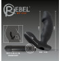 Realistic double dildo vibrator with black silicone clitoral stimulator