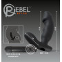 Vibratore doppio dildo realistico con stimolatore clitoride in silicone nero