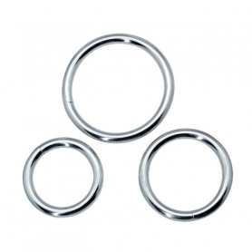 Phallic ring set 3 pcs metal cock