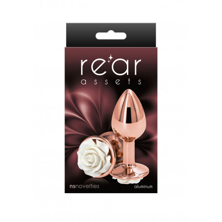 Anal Plug Rose Buttplug white Small