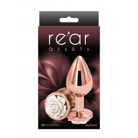 Anal Plug Rose Buttplug white Medium