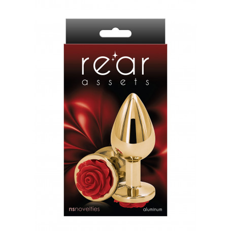 Anal Plug Rose Buttplug Red Medium