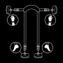 Collare manette cavigliere set FETISH SUBMISSIVE POSICION MASTER 4 HANDCUFFS