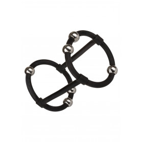 Double Phallic Ring Beaded Silicone Enhancer Cage