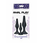 kit set fallo anale plug nero in silicone con dildo con ventosa black curvy anal play