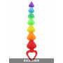 Phallus Rainbow Heart Beads