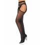 Open Horse Tights Satin Touch Suspender Tights