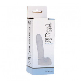 Realistic dildo with Clear Sensation Small testicles