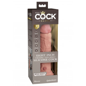 Vibrator 8 Inch 2Density Vibrating Cock