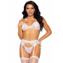 Completo intimo donna Bra top, Garterbelt & G-string