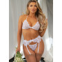 Completo intimo donna Bra top, Garterbelt & G-string