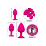 Plug anale Cheeky Gems 3 Pcs rosa