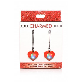 Nipple Clamps with LED Lights Heart Tweezer