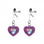 Morsetti capezzolo con luci LED Heart viola