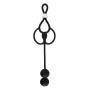 Anello fallico per pene e testicoli Triple Ball/Cock Ring with Anal Beads