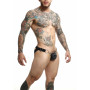 Thong man military gray DNGEON Snap Jockstrap