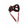 Red and black harness DNGEON Top Cockring Harness