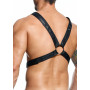 Black eco-leather harness DNGEON Cross Chain Harness