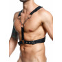 Black eco-leather harness DNGEON Cross Chain Harness