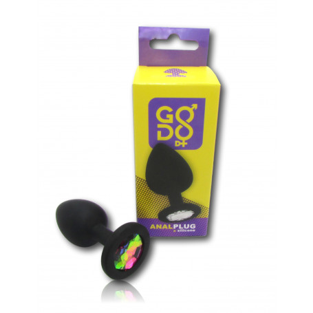 Plug anale Godo di+ piccolo in silicone pietra arcobaleno