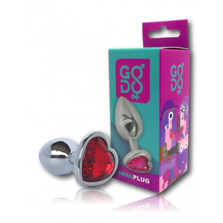 plug Godo di+ small metal red heart