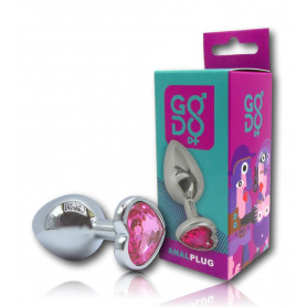 Godo di+ medium plug in pink jewel metal