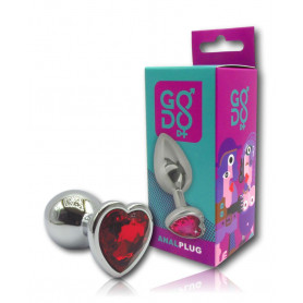 plug Godo di+ medium metal heart red