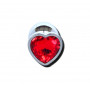 Godo + large plug in red heart metal