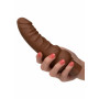 Brown curved vibrator Rechargeable Stud Curvy