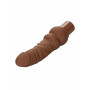 Brown curved vibrator Rechargeable Stud Curvy